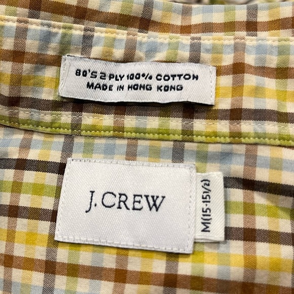 J.Crew Men's Plaid Button Front Down Shirt Blouse Long Sleeves, Sz M - Picture 2 of 9